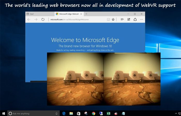 Microsoft To Bring Webvr For Edge, As Windows 10’s Default Browser