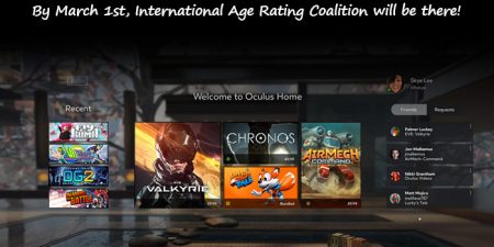 Titles In The Oculus Store Will Be Passed via The IARC Rating Process
